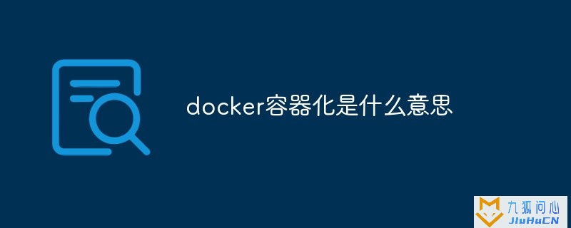 docker容器化是什么意思