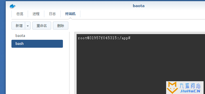 群晖Docker安装宝塔面板并持久化配置插图7